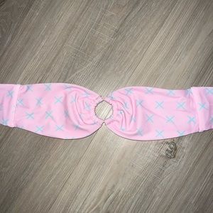 BoutineLa Pink Logo Print Hoop Top tube top